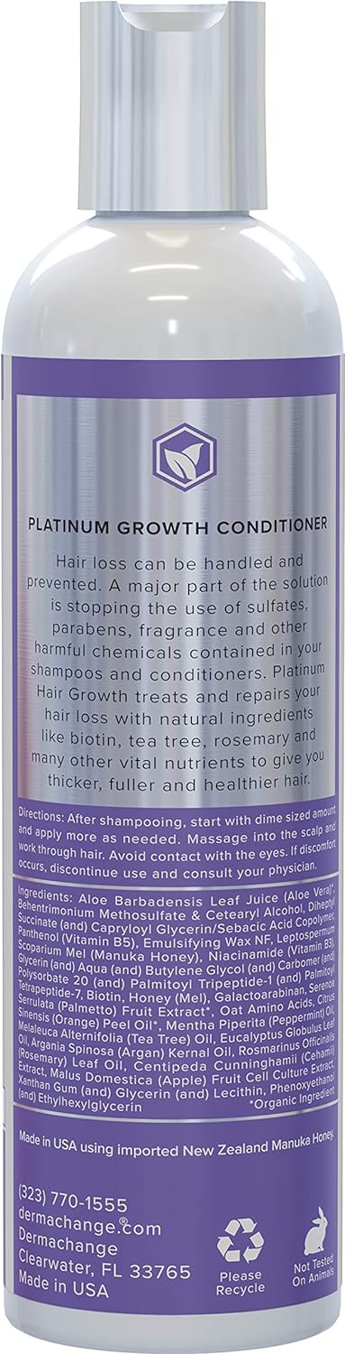 DermaChange Hair Growth Conditioner with Coconut Oil and Tea Tree Oil 236Ml.