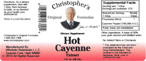 CHRISTOPHER´S - Dr. Christopher's Formula Hot Cayenne Extract 1 Fl.Oz. - The Red Vitamin MX - Suplementos Alimenticios - {{ shop.shopifyCountryName }}