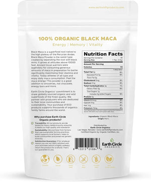 EARTH CIRCLE ORGANICS - Earth Circle Organics Organic Black Maca Peruvian Root Powder 226.7Gr. 3 Pack - The Red Vitamin MX - Suplementos Alimenticios - {{ shop.shopifyCountryName }}