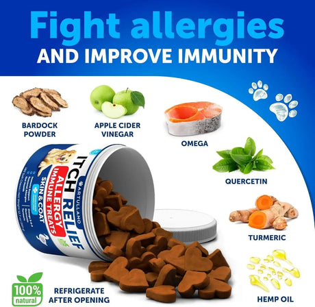 ARTULLANO - Artullano Dog Allergy Relief Chews Duck 180 Masticables - The Red Vitamin MX - Remedios Para La Picazón De Perros - {{ shop.shopifyCountryName }}