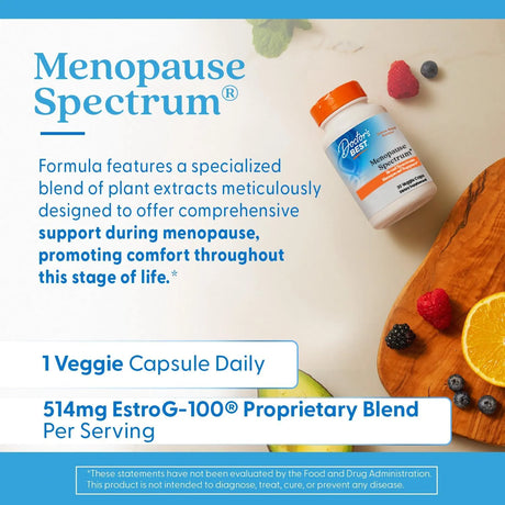 DOCTOR'S BEST - Doctor's Best Menopause Spectrum with EstroG-100 30 Capsulas - The Red Vitamin MX - Suplementos Alimenticios - {{ shop.shopifyCountryName }}