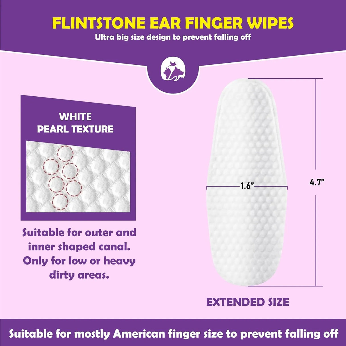 FLINTSTONE - Flintstone Dog Ear Cleaner Finger Wipes Mild Coconut Scent 60 Toallitas 2 Pack - The Red Vitamin MX - Cuidado Del Oído De Perros - {{ shop.shopifyCountryName }}