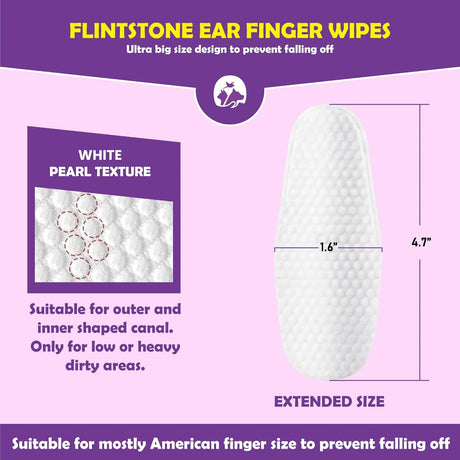 FLINTSTONE - Flintstone Dog Ear Cleaner Finger Wipes Mild Coconut Scent 60 Toallitas 2 Pack - The Red Vitamin MX - Cuidado Del Oído De Perros - {{ shop.shopifyCountryName }}