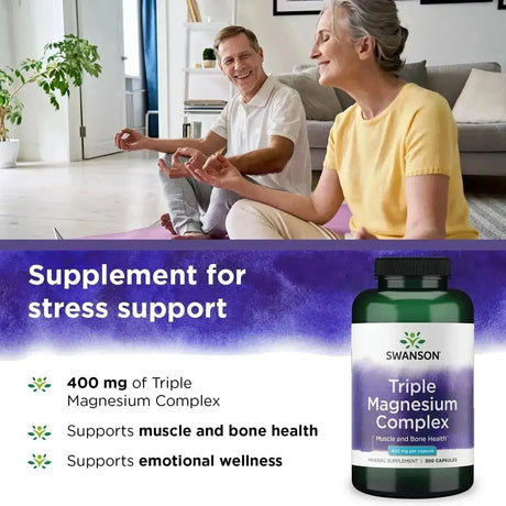 SWANSON - Swanson Triple Magnesium Complex 400Mg. 300 Capsulas - The Red Vitamin MX - Suplementos Alimenticios - {{ shop.shopifyCountryName }}