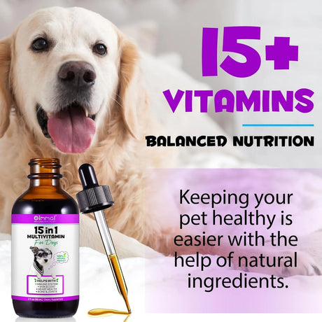 OIMMAL - OIMMAL 15 in 1 Dog Multivitamin Drops for Dogs 2 Fl.Oz. - The Red Vitamin MX - Multivitamínicos Para Perros - {{ shop.shopifyCountryName }}