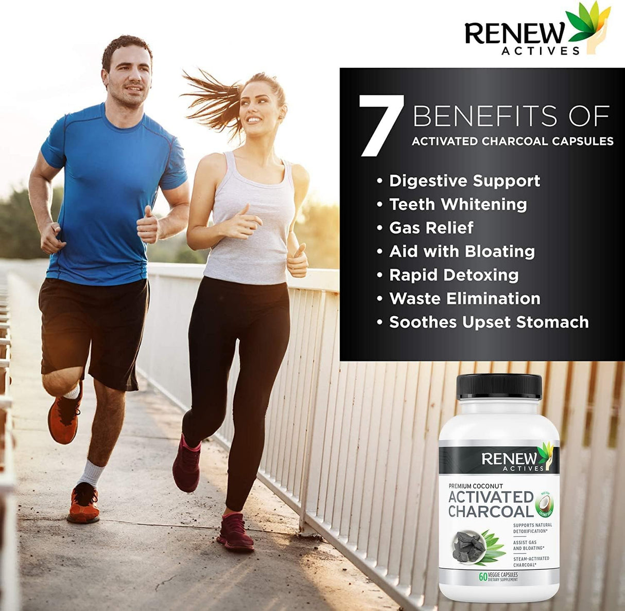 Renew Actives Activated Charcoal 60 Capsulas