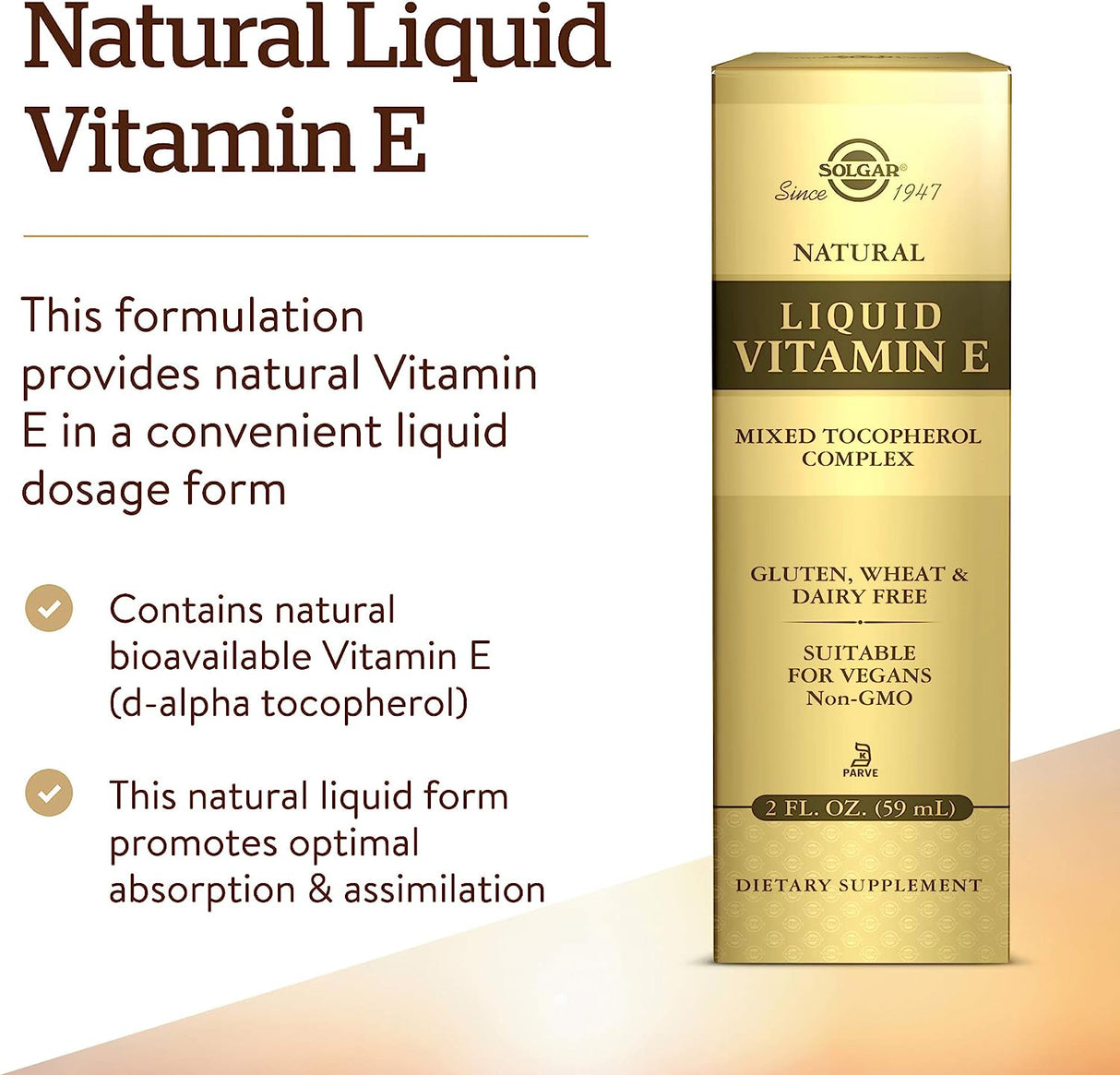 Solgar Liquid Vitamin E 2 Fl. Oz. - The Red Vitamin MX - Suplementos Alimenticios - SOLGAR