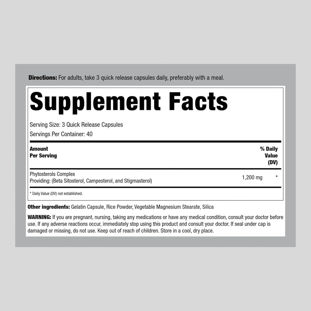 PIPING ROCK - Piping Rock Plant Sterols 1200Mg. 120 Capsulas Blandas - The Red Vitamin MX - Suplementos Alimenticios - {{ shop.shopifyCountryName }}