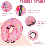 Toptakeit Elevated Inflatable Dog Collar PINKT SMALL