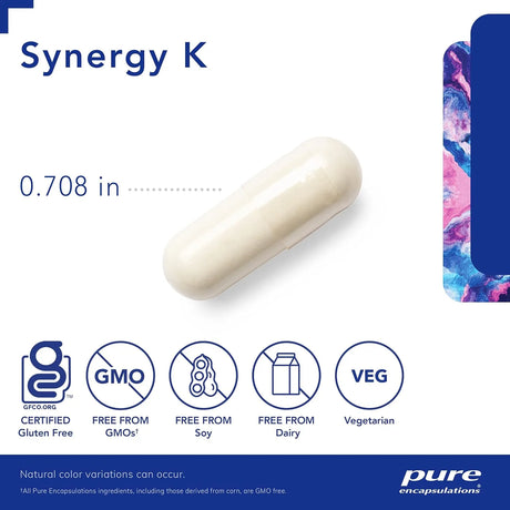 PURE ENCAPSULATIONS - Pure Encapsulations Synergy K with Vitamin K1, K2 & D3 60 Capsulas - The Red Vitamin MX - Suplementos Alimenticios - {{ shop.shopifyCountryName }}