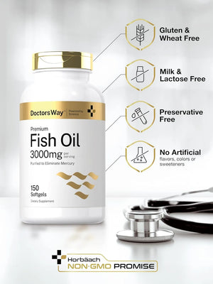 DOCTOR'S WAY - Doctor's Way Fish Oil 3000Mg. 150 Capsulas Blandas - The Red Vitamin MX - Suplementos Alimenticios - {{ shop.shopifyCountryName }}