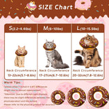 Seyezo Cat Cone Collar Soft Donut Brown Small