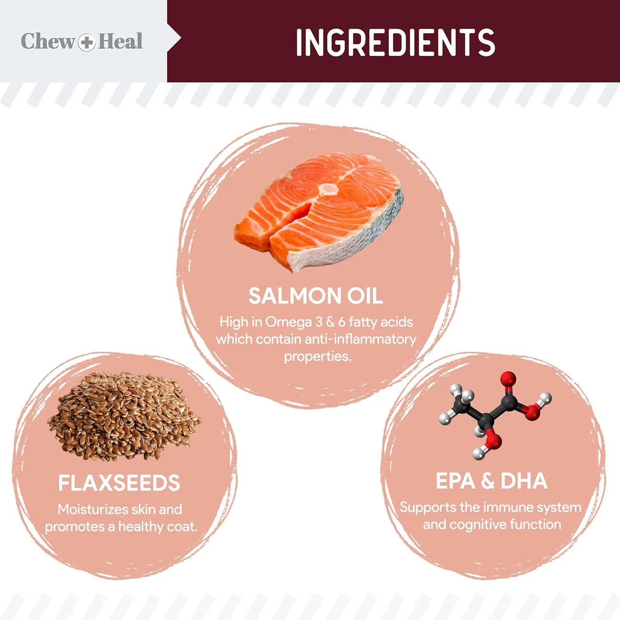 CHEW + HEAL - Chew + Heal Labs Omega Treats for Skin and Coat Lamb Flavor 180 Masticables - The Red Vitamin MX - Aceite De Pescado Para Perros - {{ shop.shopifyCountryName }}