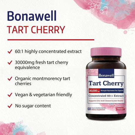 BONAWELL - Bonawell Tart Cherry 60:1 Extract 30,000Mg. 60 Capsulas - The Red Vitamin MX - Suplementos Alimenticios - {{ shop.shopifyCountryName }}