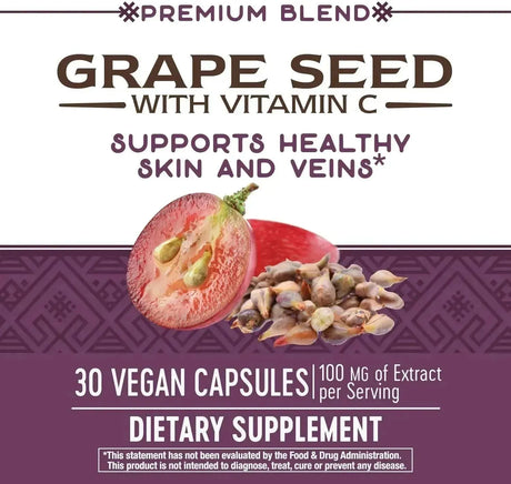 NATURE'S WAY - Nature's Way Premium Extract Grape Seed 100Mg. 30 Capsulas - The Red Vitamin MX - Suplementos Alimenticios - {{ shop.shopifyCountryName }}