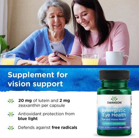 SWANSON - Swanson Synergistic Eye Health Lutein and Zeaxanthin 60 Capsulas Blandas - The Red Vitamin MX - Suplementos Alimenticios - {{ shop.shopifyCountryName }}
