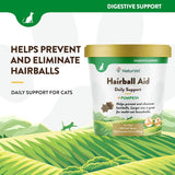 NaturVet Hairball Aid Supplement for Cats 100 Masticables