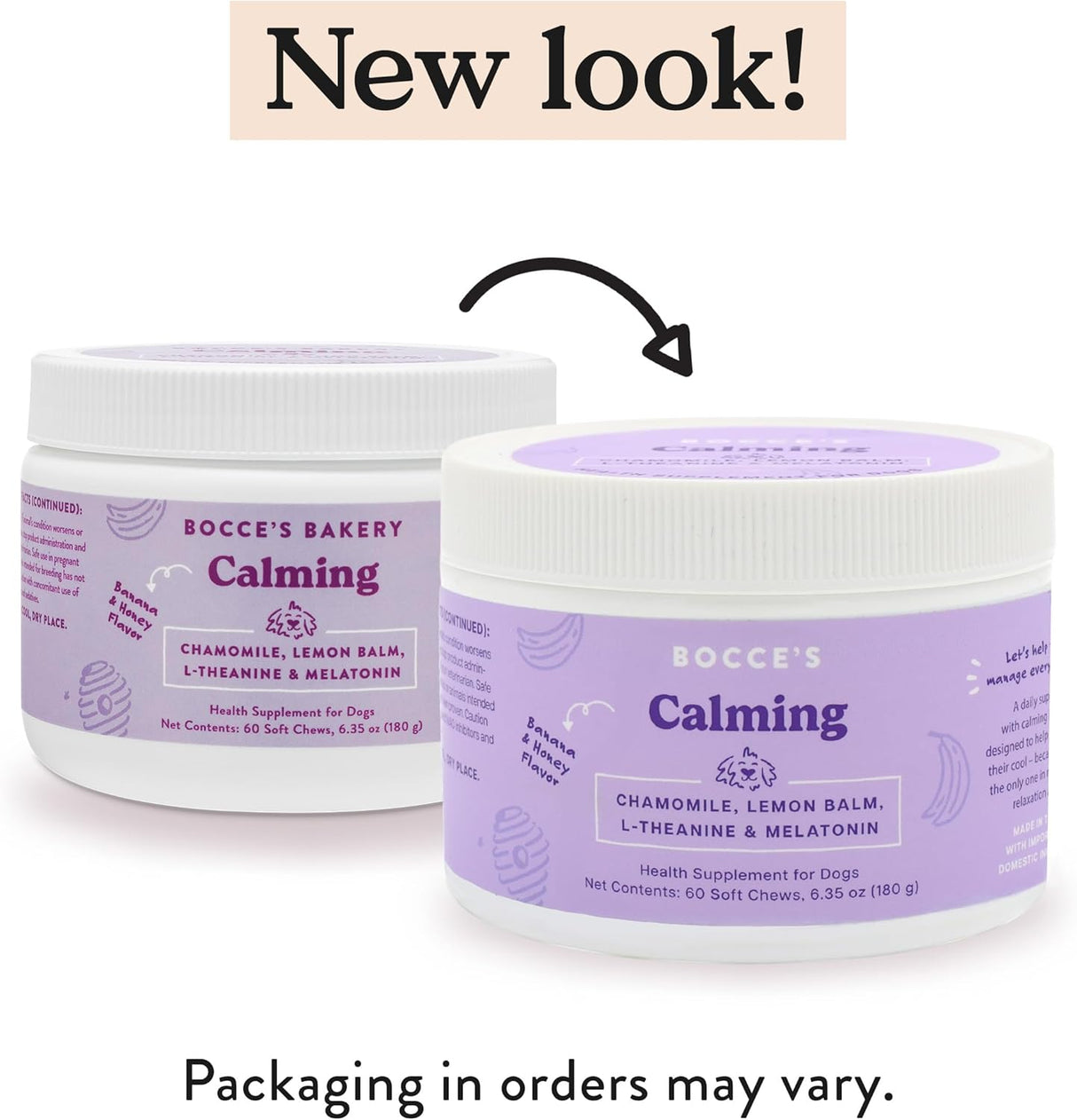 Bocce's Bakery Calming Supplement for Dogs 60 Masticables