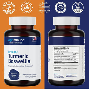 AGEIMMUNE - AgeImmune Turmeric Curcumin and Boswellia Serrata 60 Capsulas - The Red Vitamin MX - Suplementos Alimenticios - {{ shop.shopifyCountryName }}