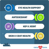 COCO AND LUNA - Coco and Luna Eye Support for Dogs 120 Tabletas Masticables - The Red Vitamin MX - Cuidado De Los Ojos De Los Perros - {{ shop.shopifyCountryName }}
