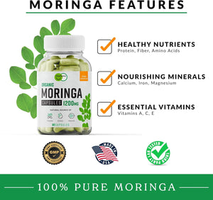 VITAHUMA - VitaHuma Organic Moringa 1200Mg. 90 Capsulas - The Red Vitamin MX - Suplementos Alimenticios - {{ shop.shopifyCountryName }}