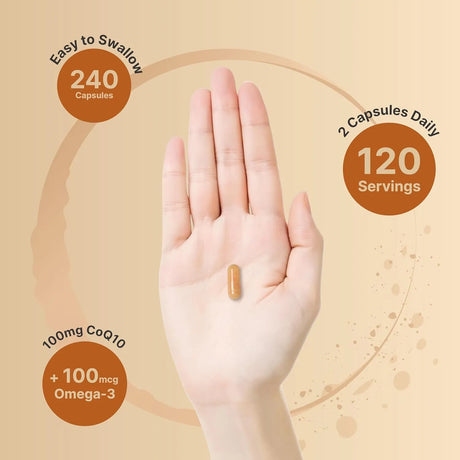NATUREBELL - NatureBell CoQ10 100Mg. with Omega 3 240 Capsulas - The Red Vitamin MX - Suplementos Alimenticios - {{ shop.shopifyCountryName }}