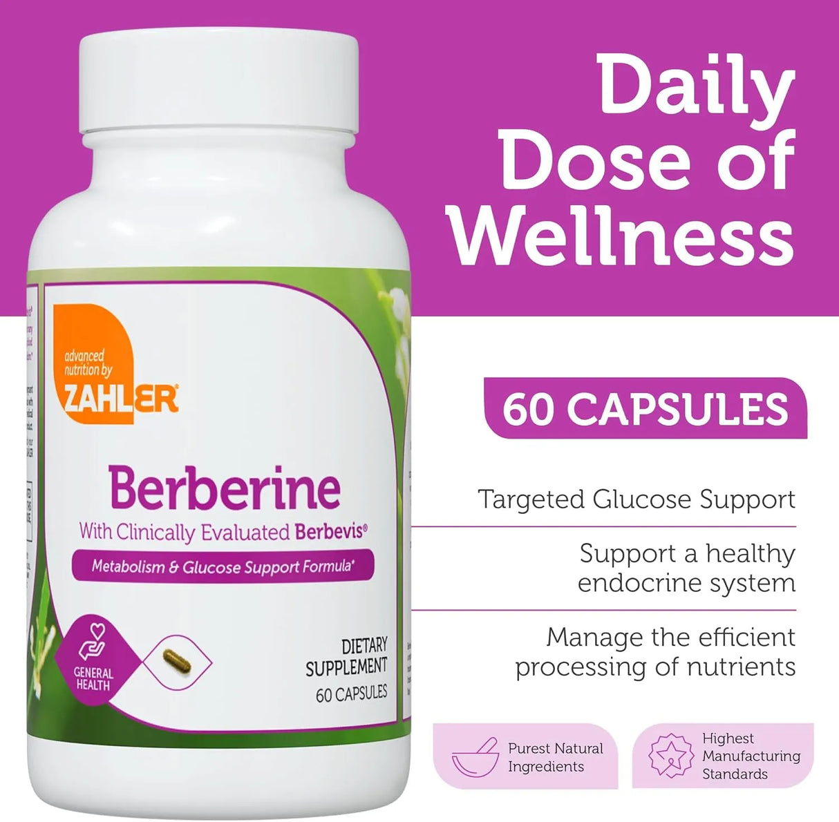 ZAHLER - Zahler Berberine 1000Mg. 60 Capsulas - The Red Vitamin MX - Suplementos Alimenticios - {{ shop.shopifyCountryName }}