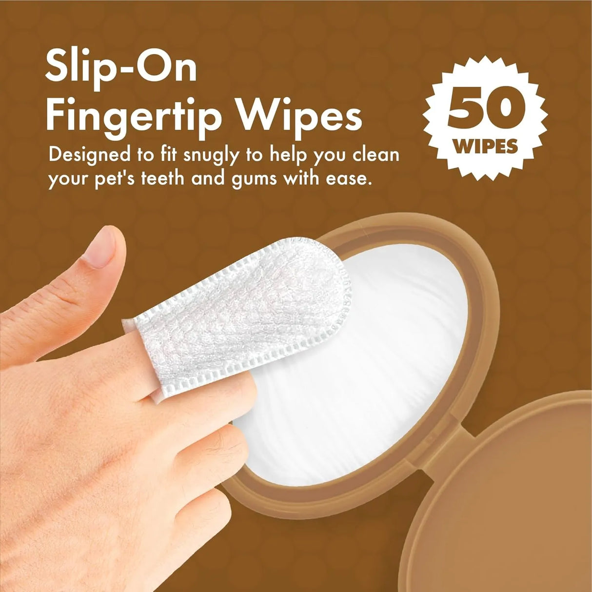 PETKIN - Petkin Fingertip Tooth Wipes for Dogs and Cats Peanut Butter 50 Toallitas - The Red Vitamin MX - Cuidado Dental Para Perros - {{ shop.shopifyCountryName }}
