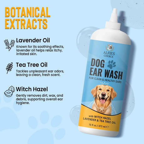 ALFIE'S CHOICE - ALFIE'S CHOICE Dog Ear Wash Cleaner 16 Fl.Oz. - The Red Vitamin MX - Cuidado Del Oído De Perros - {{ shop.shopifyCountryName }}