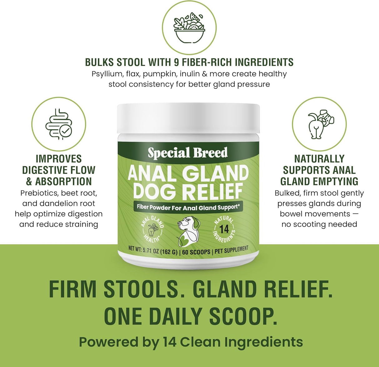 Special Breed Anal Gland Dog Relief 60 Servicios 162Gr.