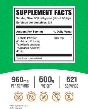 BULK SUPPLEMENTS - Bulk Supplements Triphala Powder 500Gr. - The Red Vitamin MX - Suplementos Alimenticios - {{ shop.shopifyCountryName }}