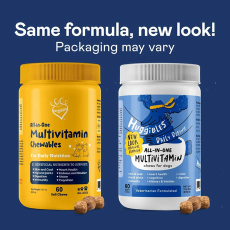 HUGGIBLES - Huggibles All-in-1 Dog Multivitamins 60 Masticables - The Red Vitamin MX - Multivitamínicos Para Perros - {{ shop.shopifyCountryName }}