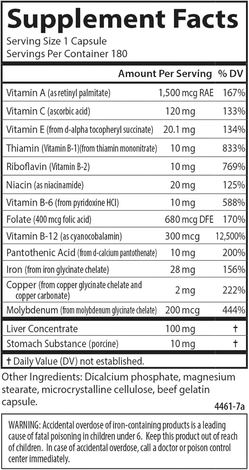 CARLSON - Carlson Blood Nutrients 180 Capsulas - The Red Vitamin MX - Suplementos Alimenticios - {{ shop.shopifyCountryName }}