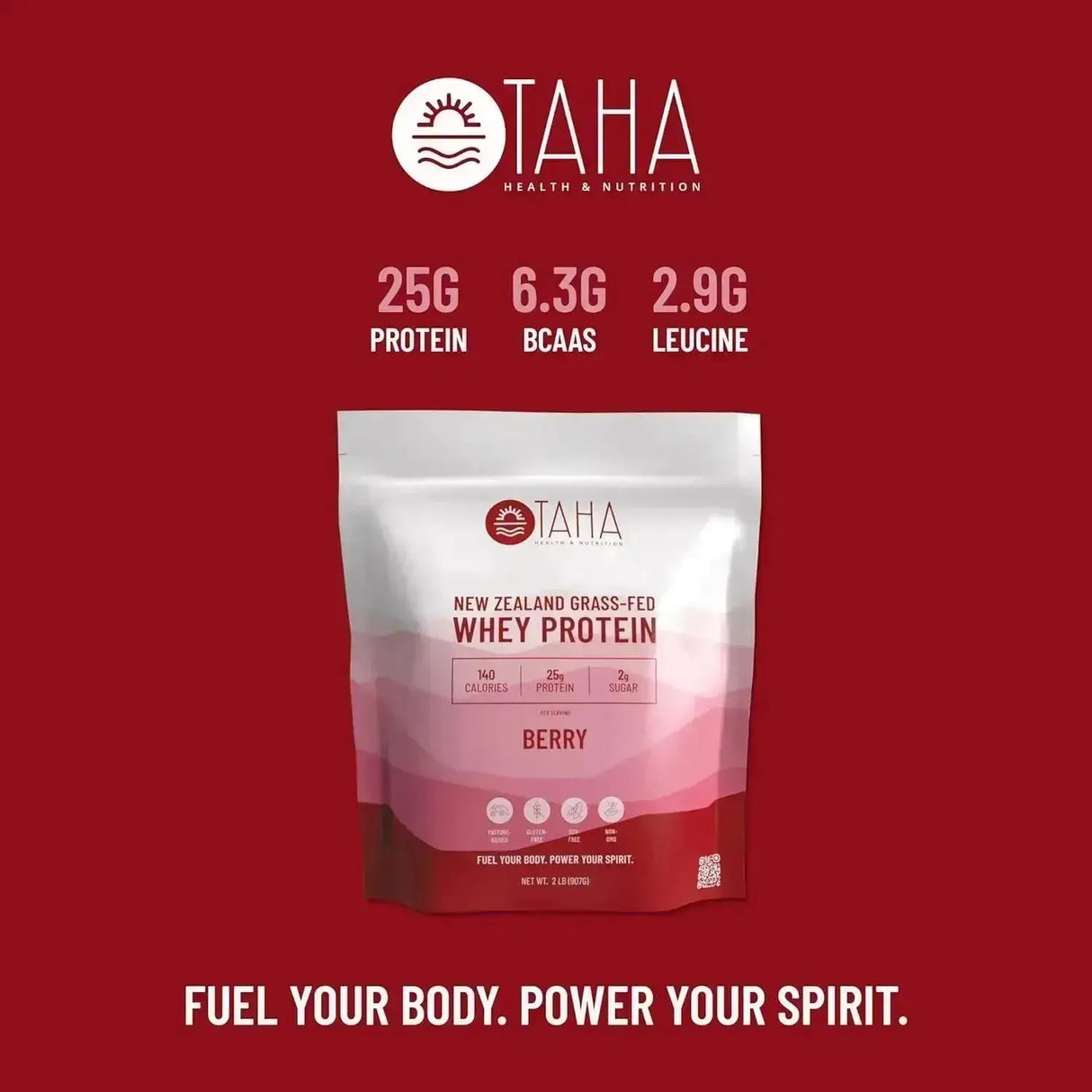 TAHA - Taha New Zealand Grass-Fed Whey Protein Concentrate Powder Berry 907Gr. - The Red Vitamin MX - Suplementos Alimenticios - {{ shop.shopifyCountryName }}