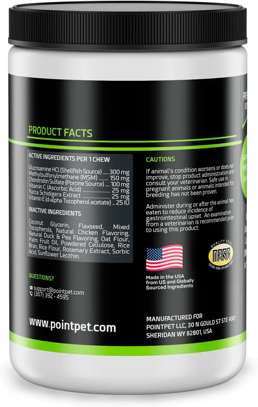 POINTPET - PointPet Hip & Joint Glucosamine for Dogs 90 Masticables - The Red Vitamin MX - Cuidado De Cadera Y Articulaciones Para Perros - {{ shop.shopifyCountryName }}