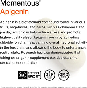 MOMENTOUS - Momentous Apigenin 50Mg. 60 Capsulas - The Red Vitamin MX - Suplementos Alimenticios - {{ shop.shopifyCountryName }}