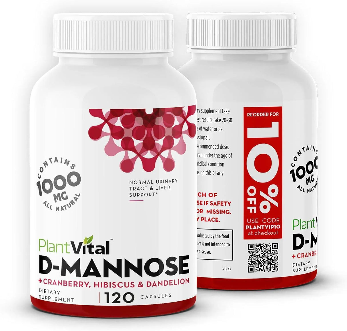 PLANT VITAL - Plantvital D Mannose 120 Capsulas - The Red Vitamin MX - Suplementos Alimenticios - {{ shop.shopifyCountryName }}