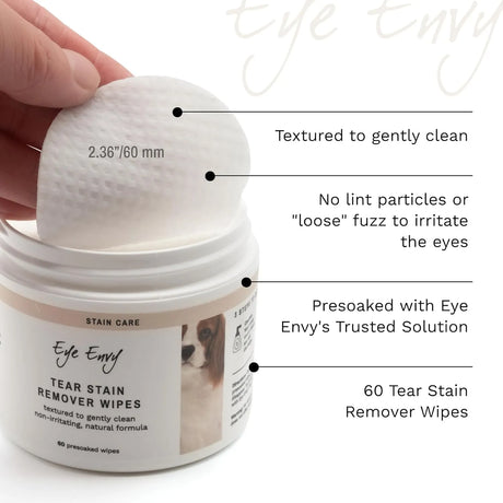 EYE ENVY - Eye Envy Tear Stain Wipes for Dogs 60 Toallitas - The Red Vitamin MX - Cuidado De Los Ojos De Los Perros - {{ shop.shopifyCountryName }}