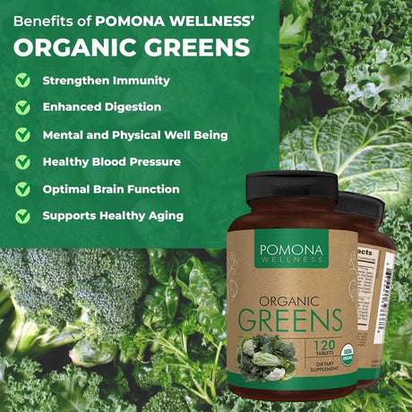 POMONA - Pomona Wellness Super Greens 120 Tabletas 2 Pack - The Red Vitamin MX - Suplementos Alimenticios - {{ shop.shopifyCountryName }}