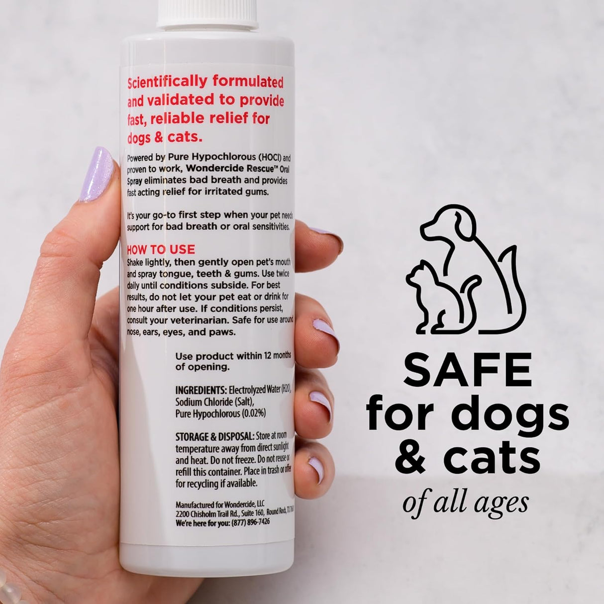 Wondercide Rescue Oral Spray for Dogs and Cats 8.5 Fl.Oz.