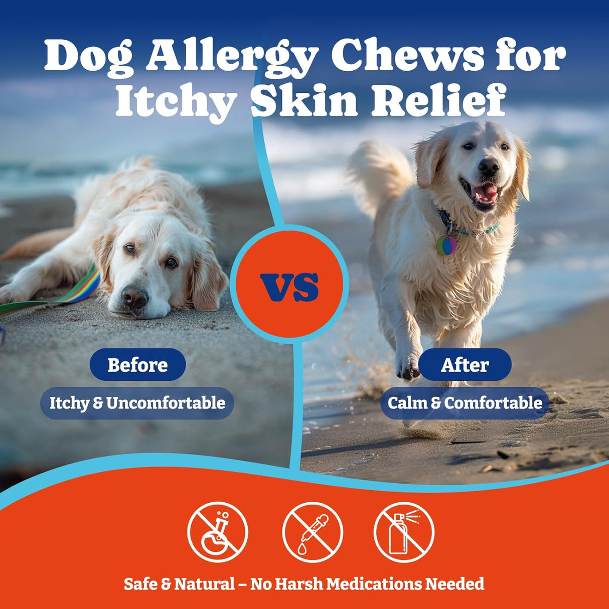 YoYoBay Dog Allergy Relief Chews Duck & Pear 180 Masticables 2 Pack