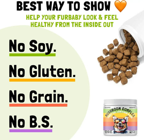 LEGITPET - LEGITPET Mushroom Complex Treats for Dogs 120 Masticables - The Red Vitamin MX - Suplementos Herbales Para Perros - {{ shop.shopifyCountryName }}