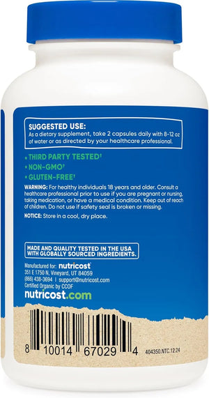 NUTRICOST - Nutricost Reishi Mushroom 1500Mg. 120 Capsulas - The Red Vitamin MX - Suplementos Alimenticios - {{ shop.shopifyCountryName }}
