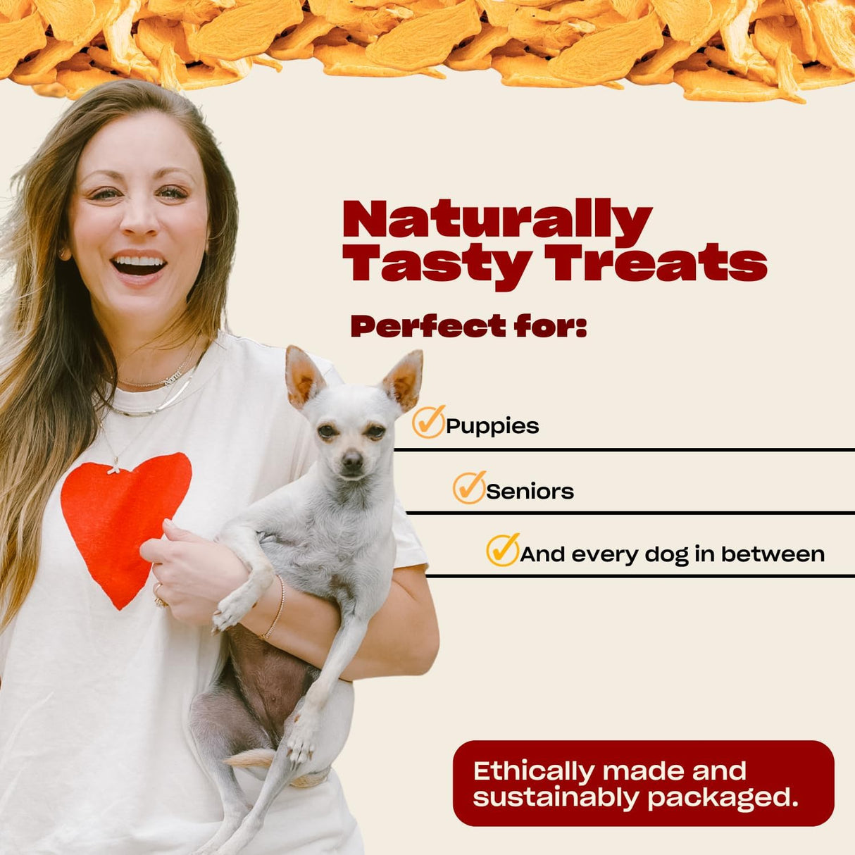 OH NORMAN! Single Ingredient Pumpkin Dog Treats by Kaley Cuoco 170Gr.