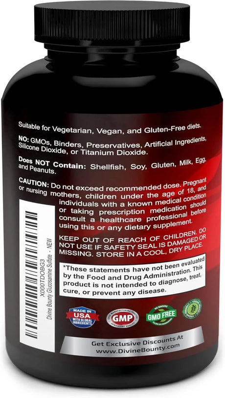 DIVINE BOUNTY - Divine Bounty Glucosamine and MSM 240 Capsulas - The Red Vitamin MX - Suplementos Alimenticios - {{ shop.shopifyCountryName }}