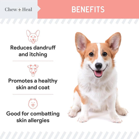 CHEW + HEAL - Chew + Heal Labs Wild Alaskan Salmon Fish Oil for Dogs 16 Fl.Oz. - The Red Vitamin MX - Aceite De Pescado Para Perros - {{ shop.shopifyCountryName }}
