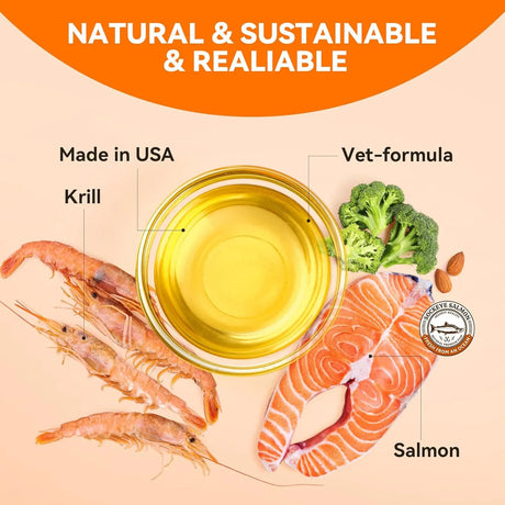 PUAINTA - PUAINTA Fish Oil for Dogs Antarctic Krill & Wild Alaskan Salmon Oil 4 Fl.Oz. - The Red Vitamin MX - Aceite De Pescado Para Perros - {{ shop.shopifyCountryName }}