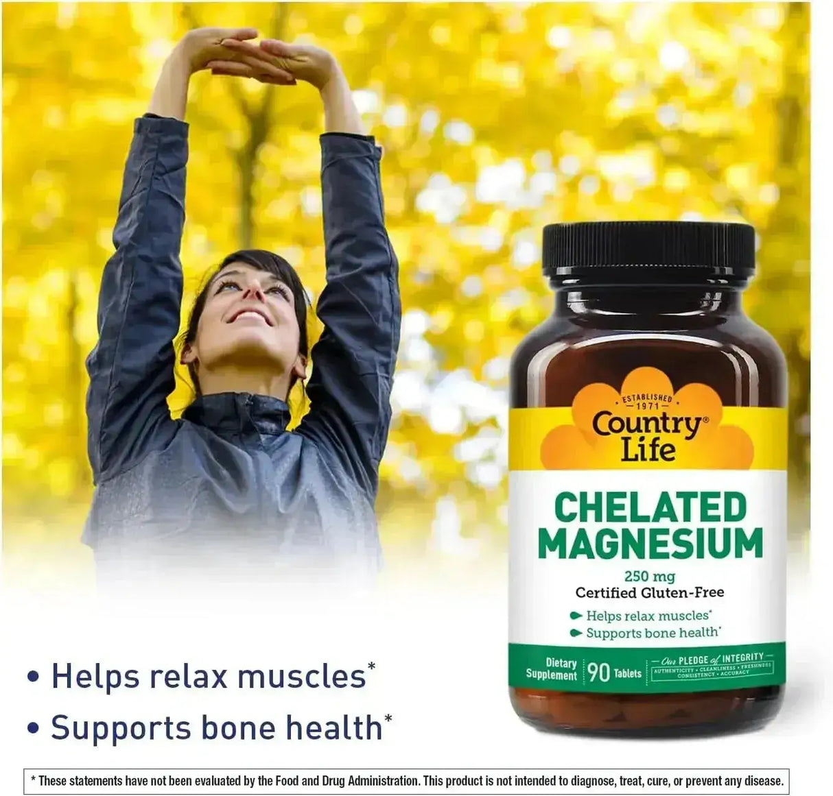 COUNTRY LIFE - Country Life Chelated Magnesium 250Mg. 90 Tabletas - The Red Vitamin MX - Suplementos Alimenticios - {{ shop.shopifyCountryName }}