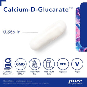 PURE ENCAPSULATIONS - Pure Encapsulations Calcium-D-Glucarate 60 Capsulas - The Red Vitamin MX - Suplementos Alimenticios - {{ shop.shopifyCountryName }}