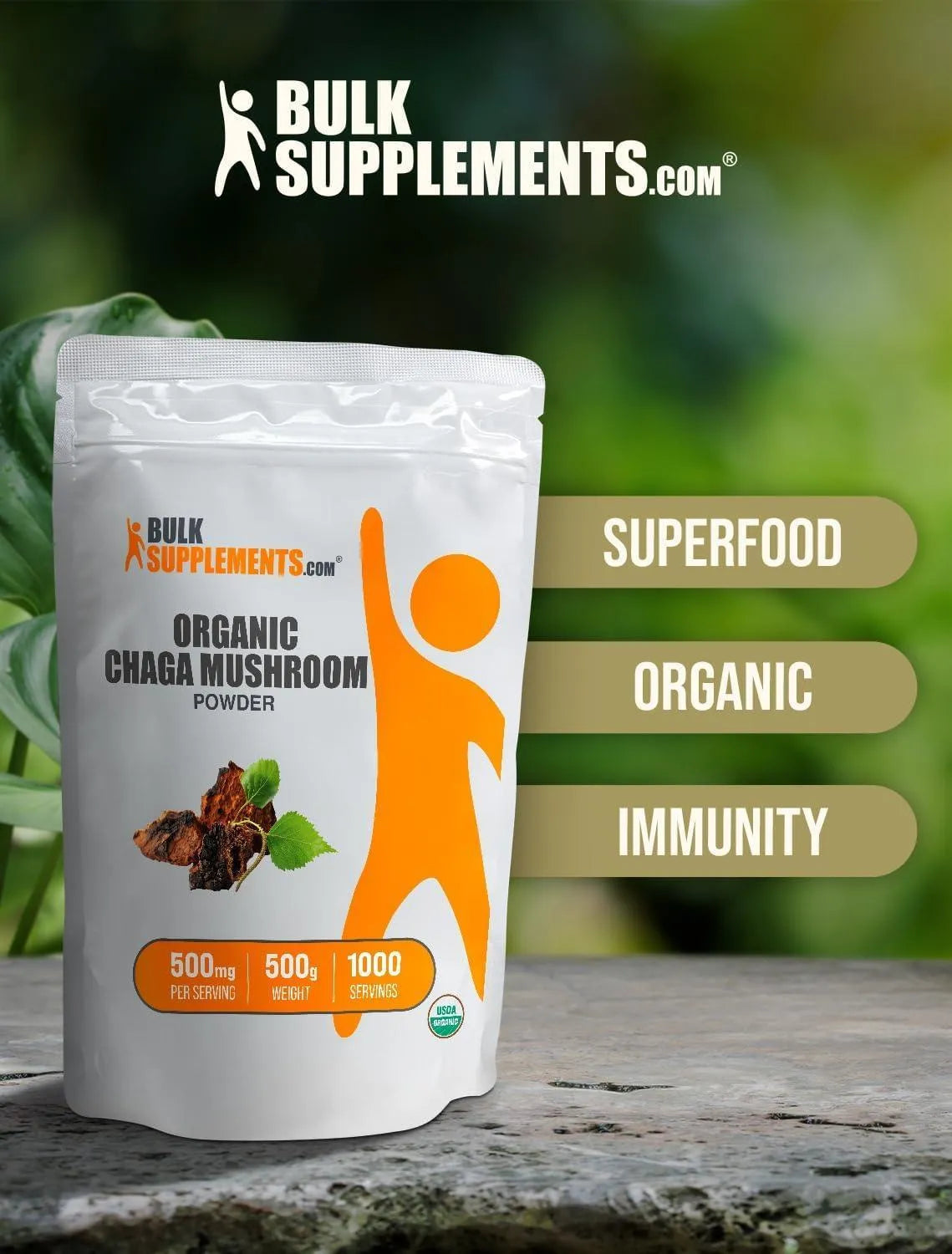 BULK SUPPLEMENTS - Bulk Supplements Organic Chaga Mushroom Powder 500Gr. - The Red Vitamin MX - Suplementos Alimenticios - {{ shop.shopifyCountryName }}